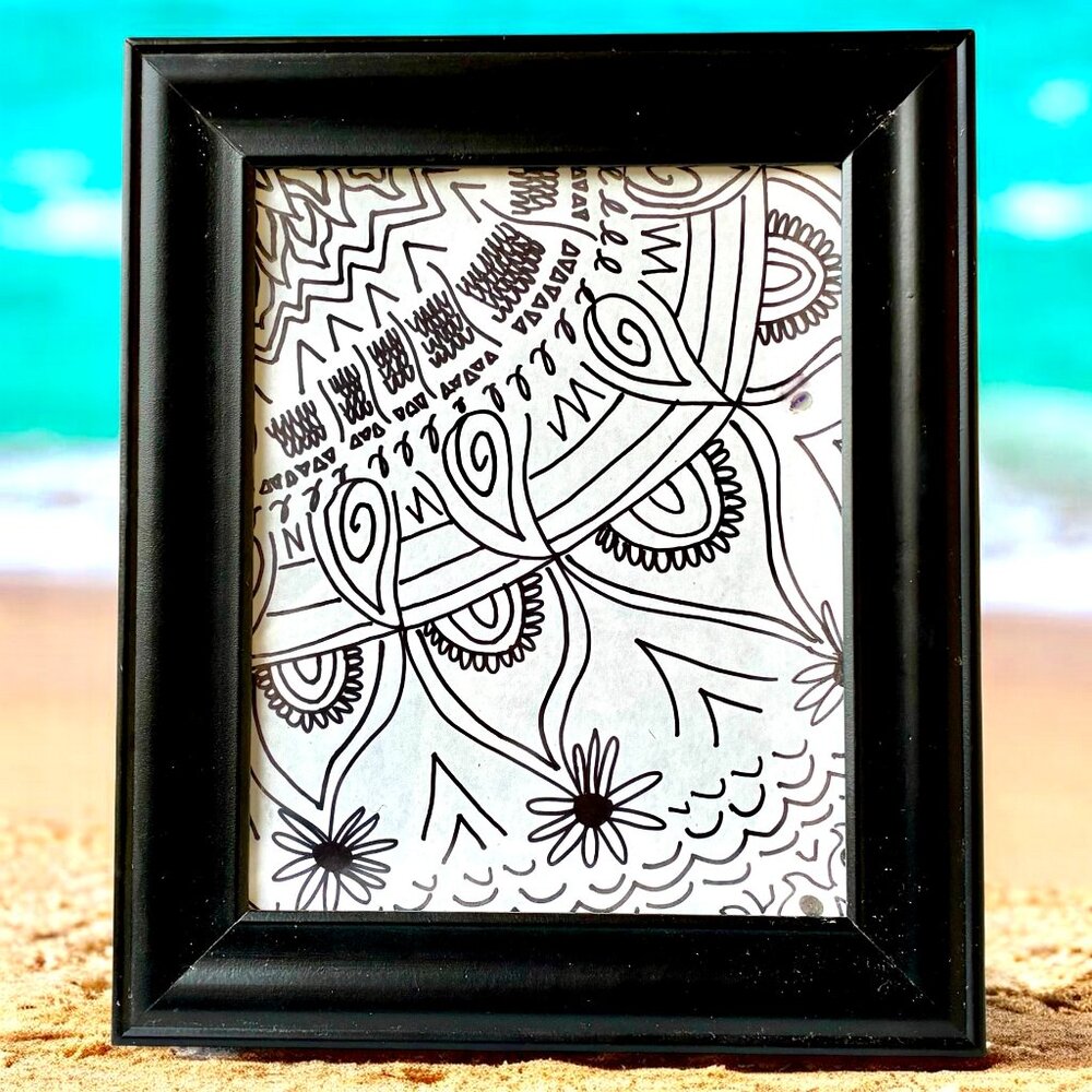 Black Wood Picture Frame 13 x 11 with Glass Front Holds 10 x 8 photo
